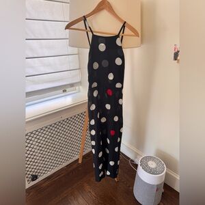 Réalisation Par Polka Dot Midi Dress